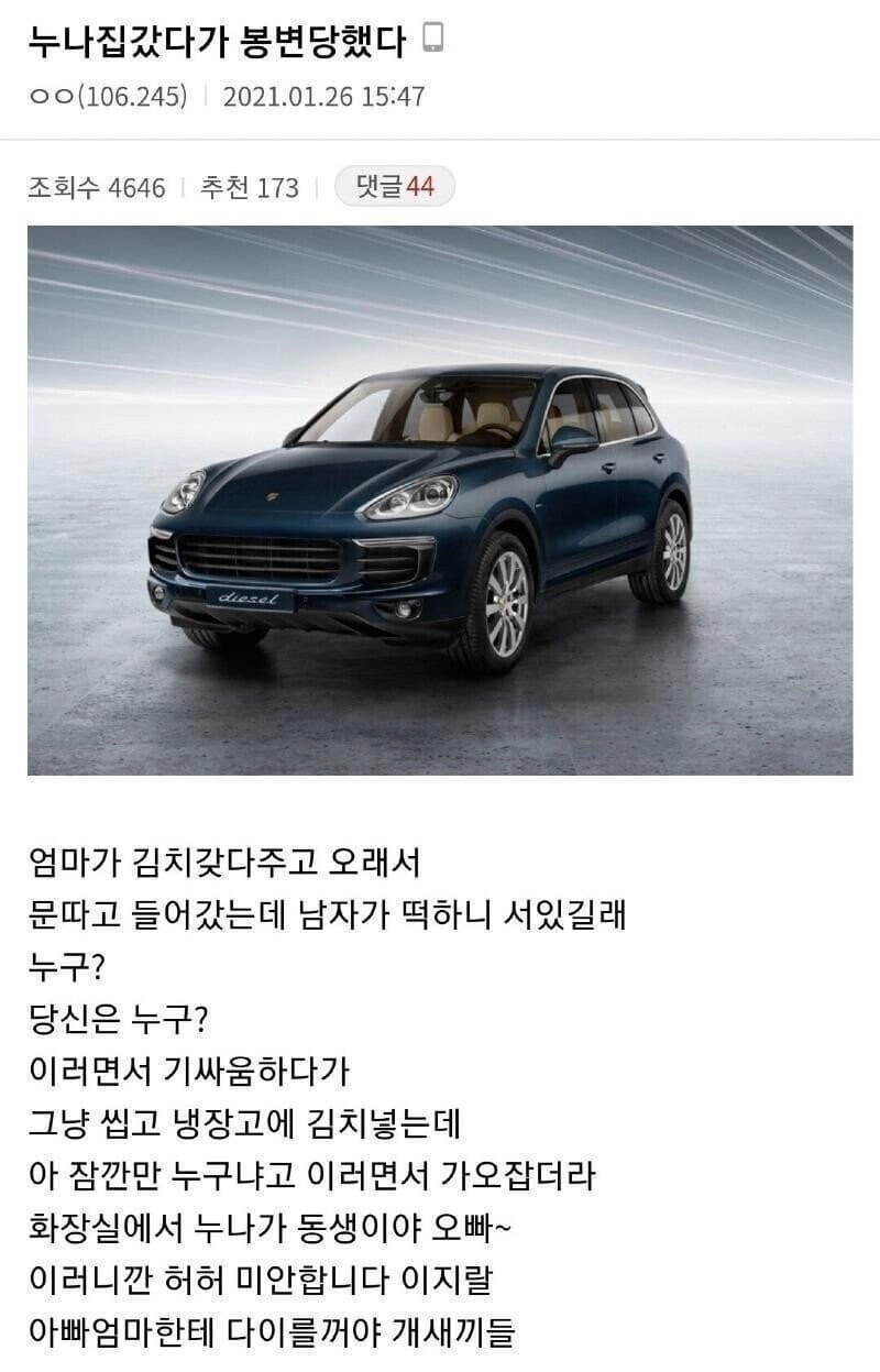 자취하는 누나네 갔더니...