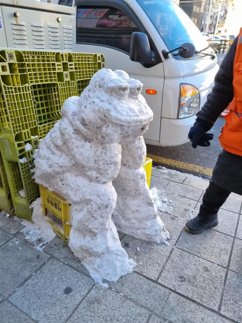 오늘자 눈사람근황ㅋㅋ