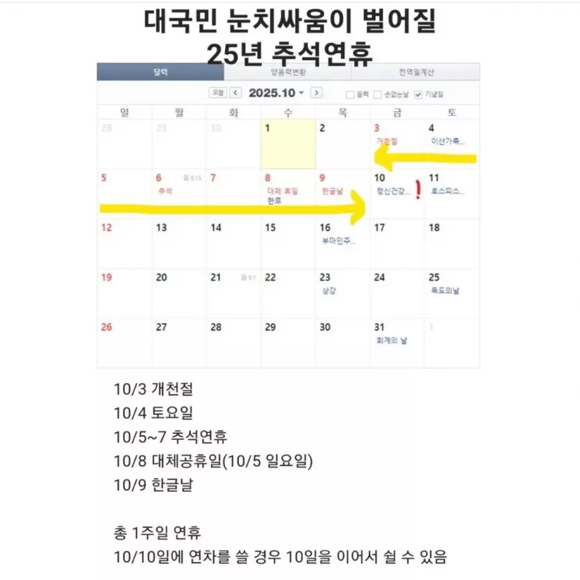 아는사람만 아는 25년 명절휴무