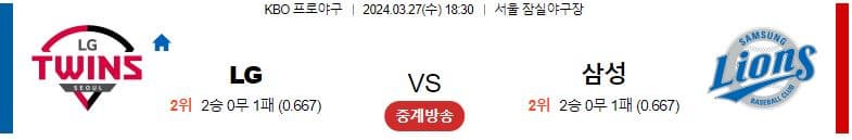 [씨유티비] KBO 분석 03월 27일 국내야구 스포츠중계