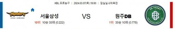 [씨유티비] KBL 분석 03월 07 일 국내 프로농구 스포츠중계