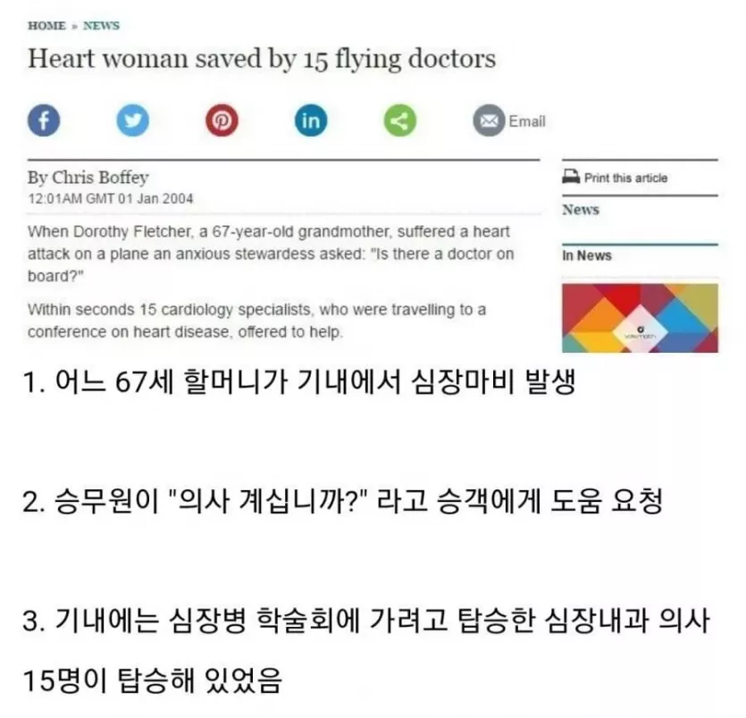 의사맞나 싶은 기사