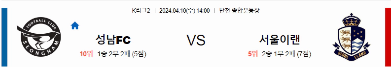 [씨유티비] K리그2 분석 04월 10일 한국 프로축구 스포츠중계